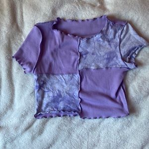 Purple Patchwork crop top